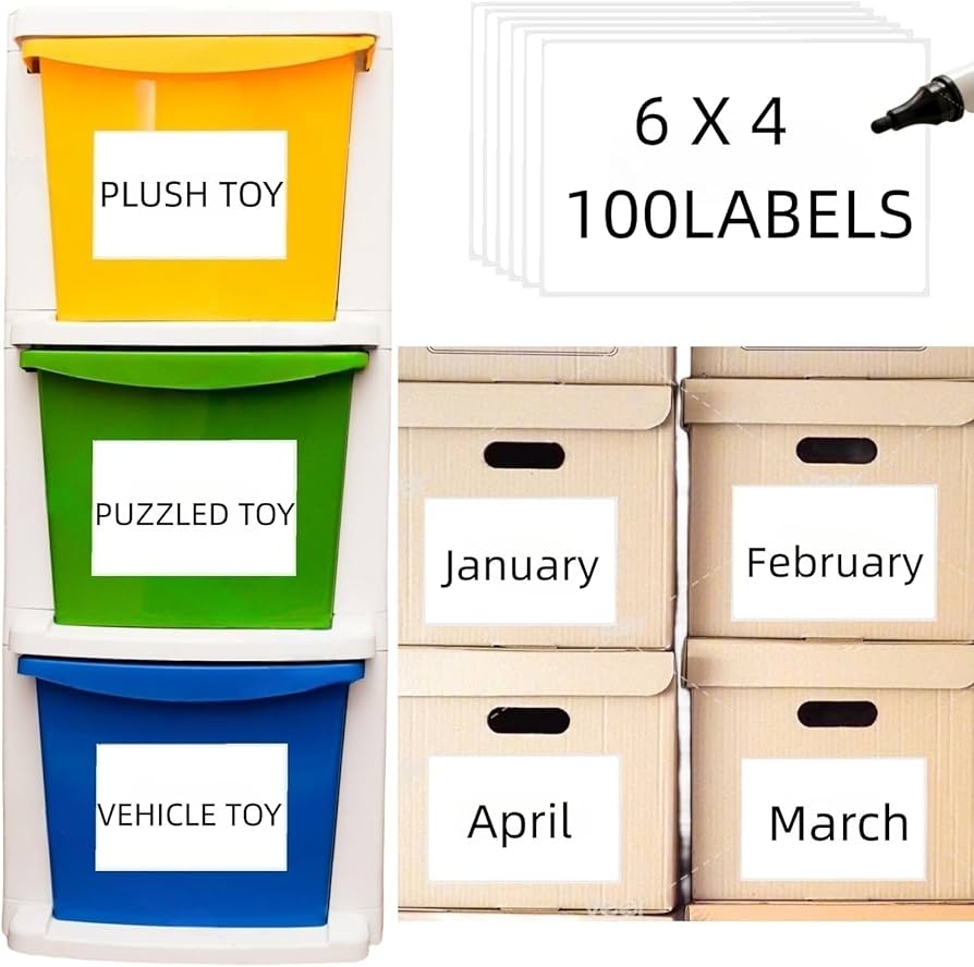 Organización con cajas y contenedores